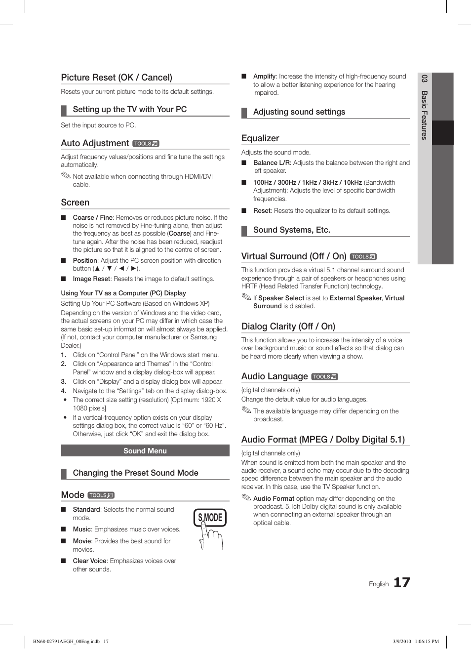 Subt. dual i-ii p.mode s.mode source, Hdmi, Ch list | Samsung LE46C570J1S User Manual | Page 17 / 197