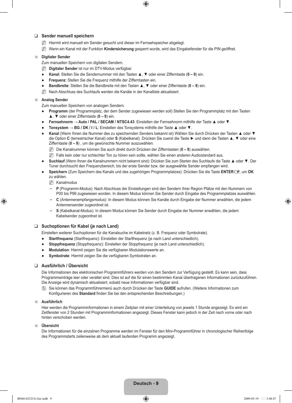 Samsung LE37B651T3P User Manual | Page 95 / 302