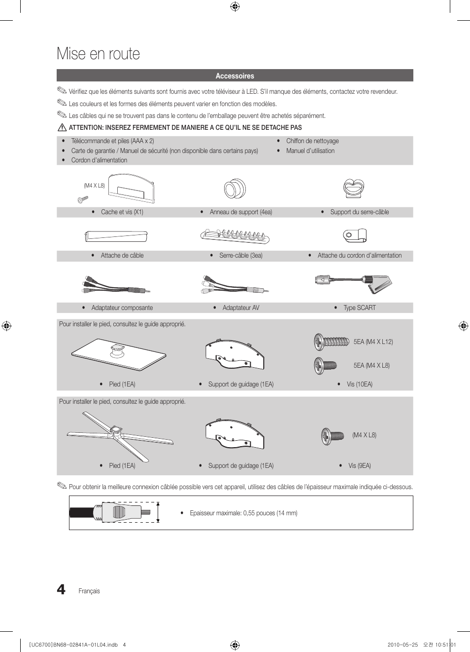 Mise en route | Samsung UE37C6730US User Manual | Page 124 / 241