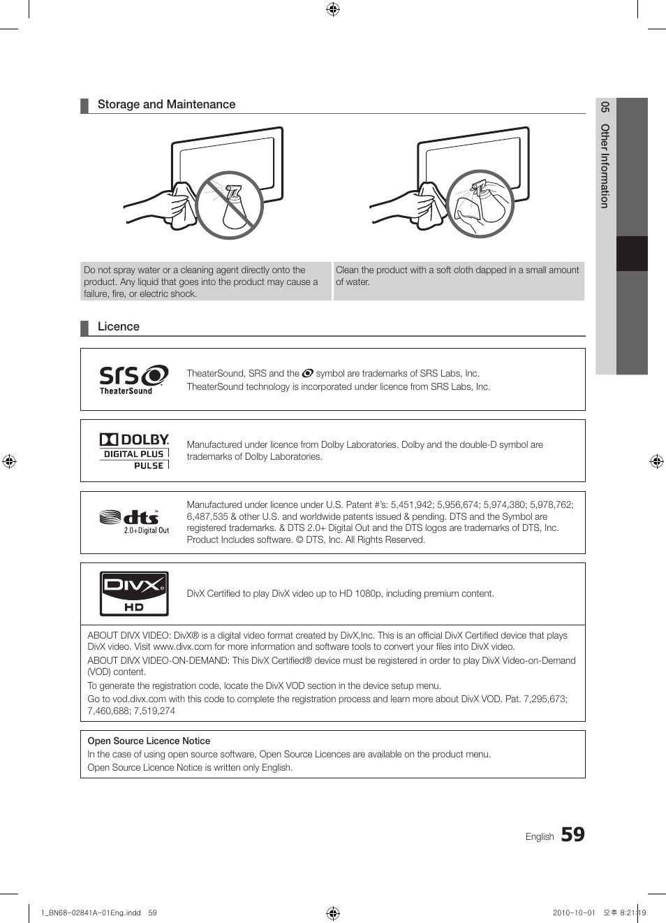 Samsung UE37C6730US User Manual | Page 59 / 241