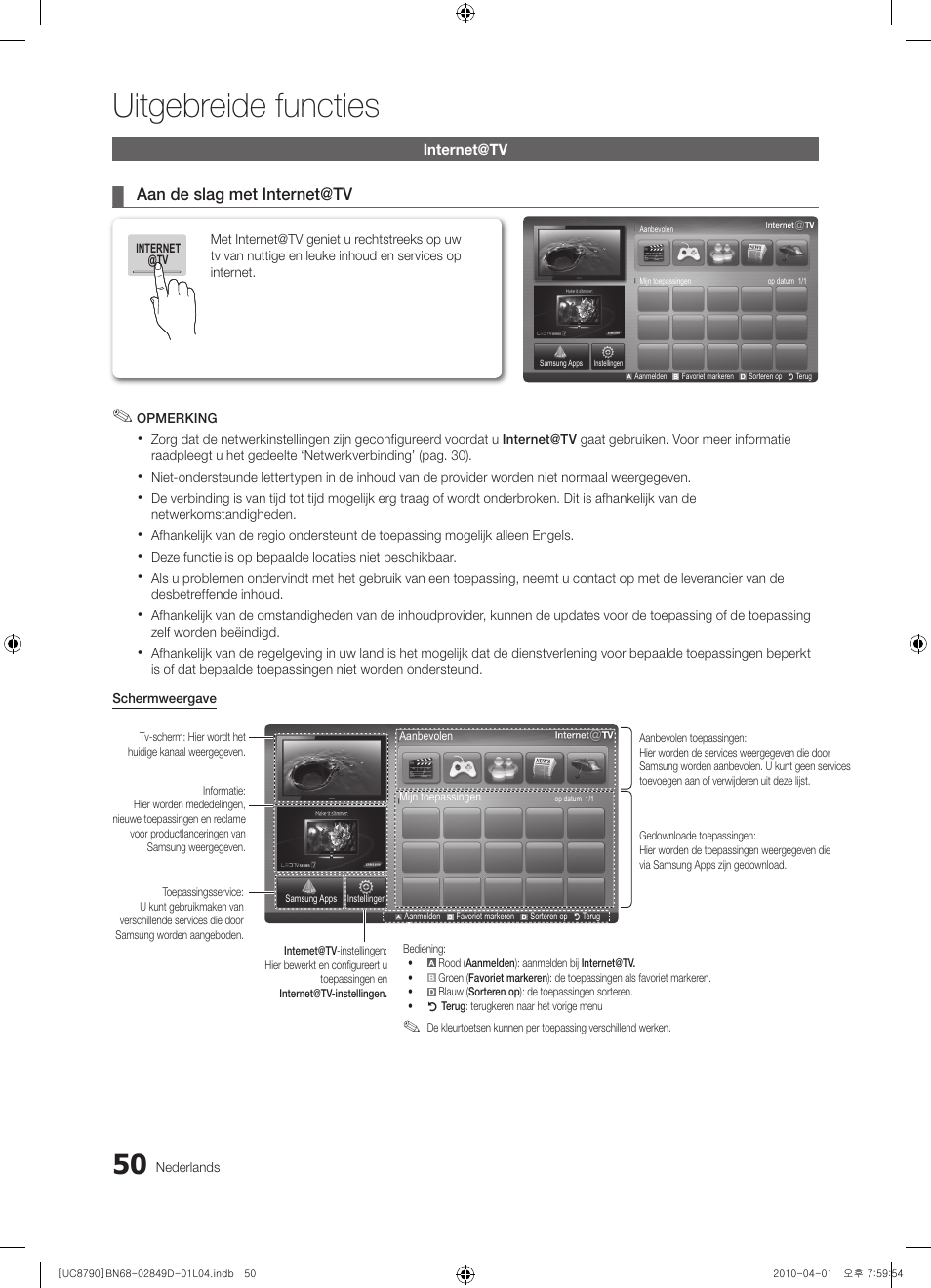 Uitgebreide functies | Samsung UE46C8790XZ User Manual | Page 242 / 258