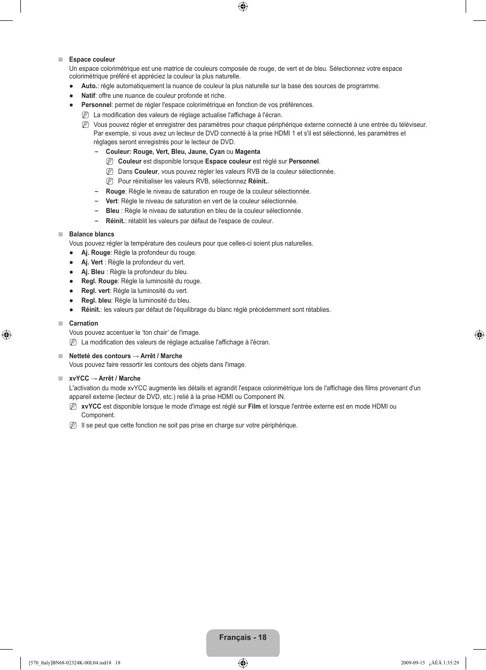 Samsung LE46B579A5S User Manual | Page 136 / 221