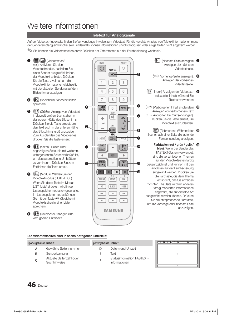 Weitere informationen | Samsung LE46C653M2W User Manual | Page 100 / 217