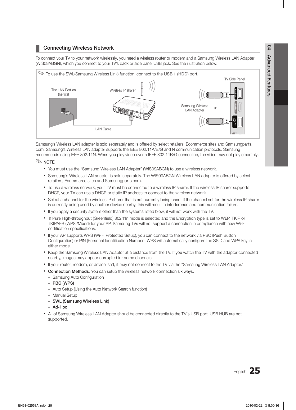 Samsung LE46C653M2W User Manual | Page 25 / 217