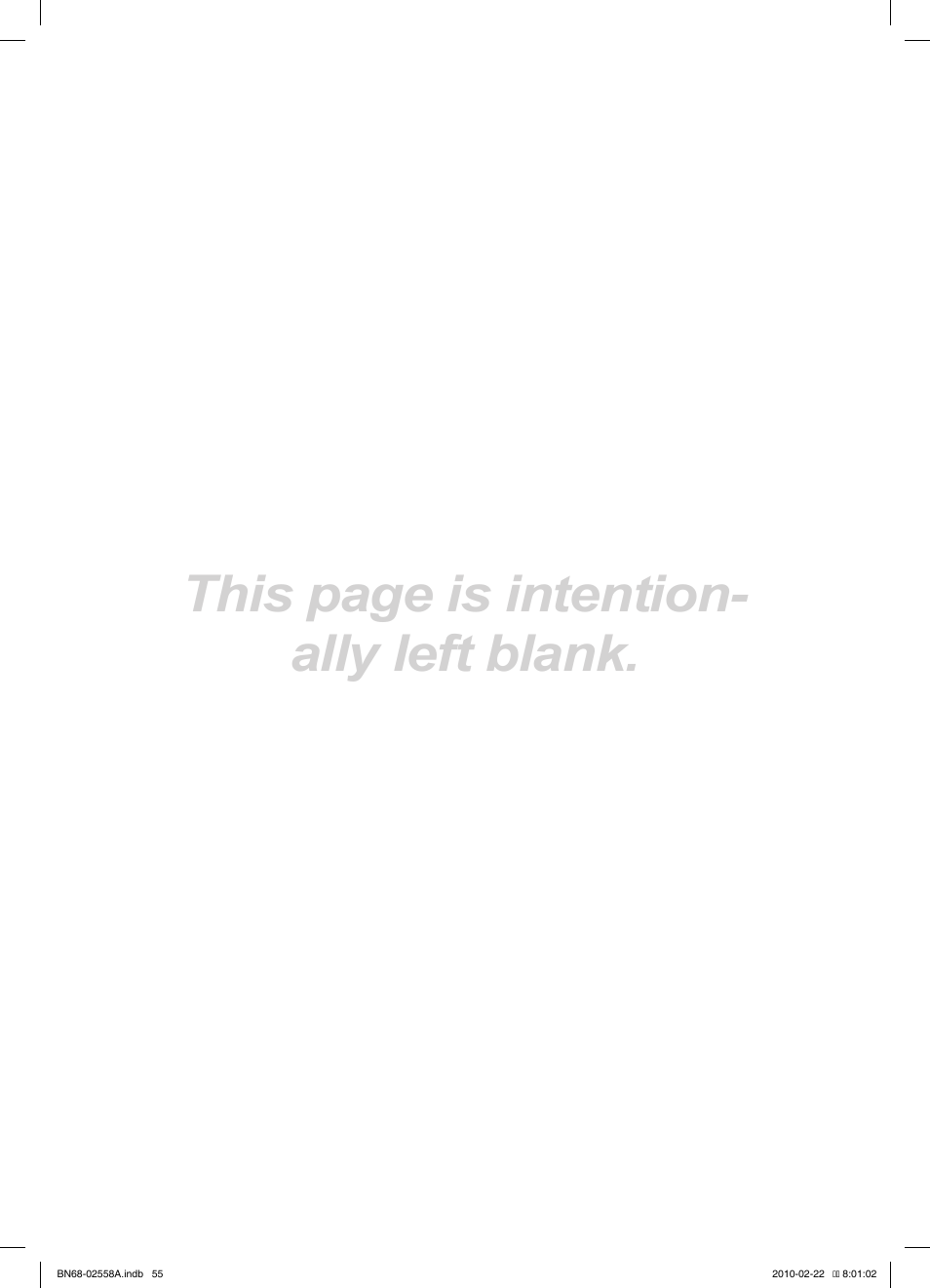 This page is intention- ally left blank | Samsung LE46C653M2W User Manual | Page 55 / 217