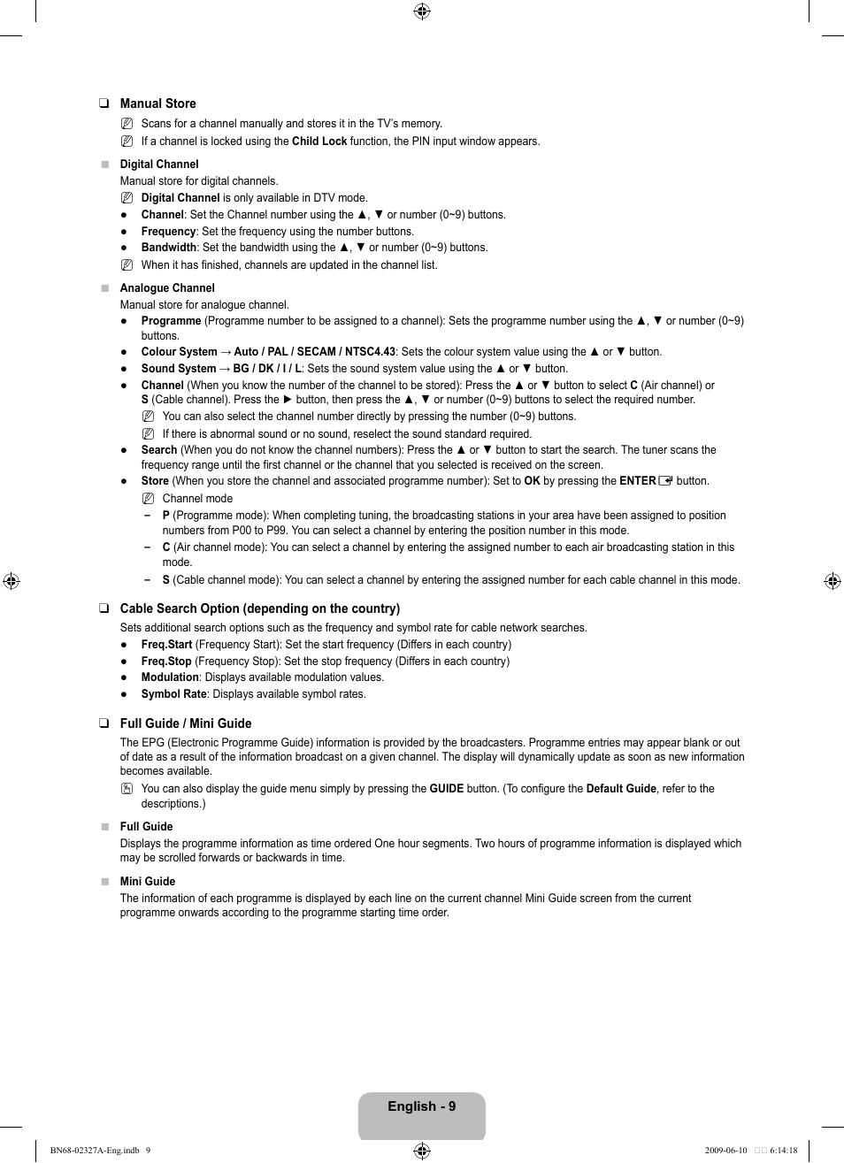 Samsung LE40B750U1P User Manual | Page 11 / 302