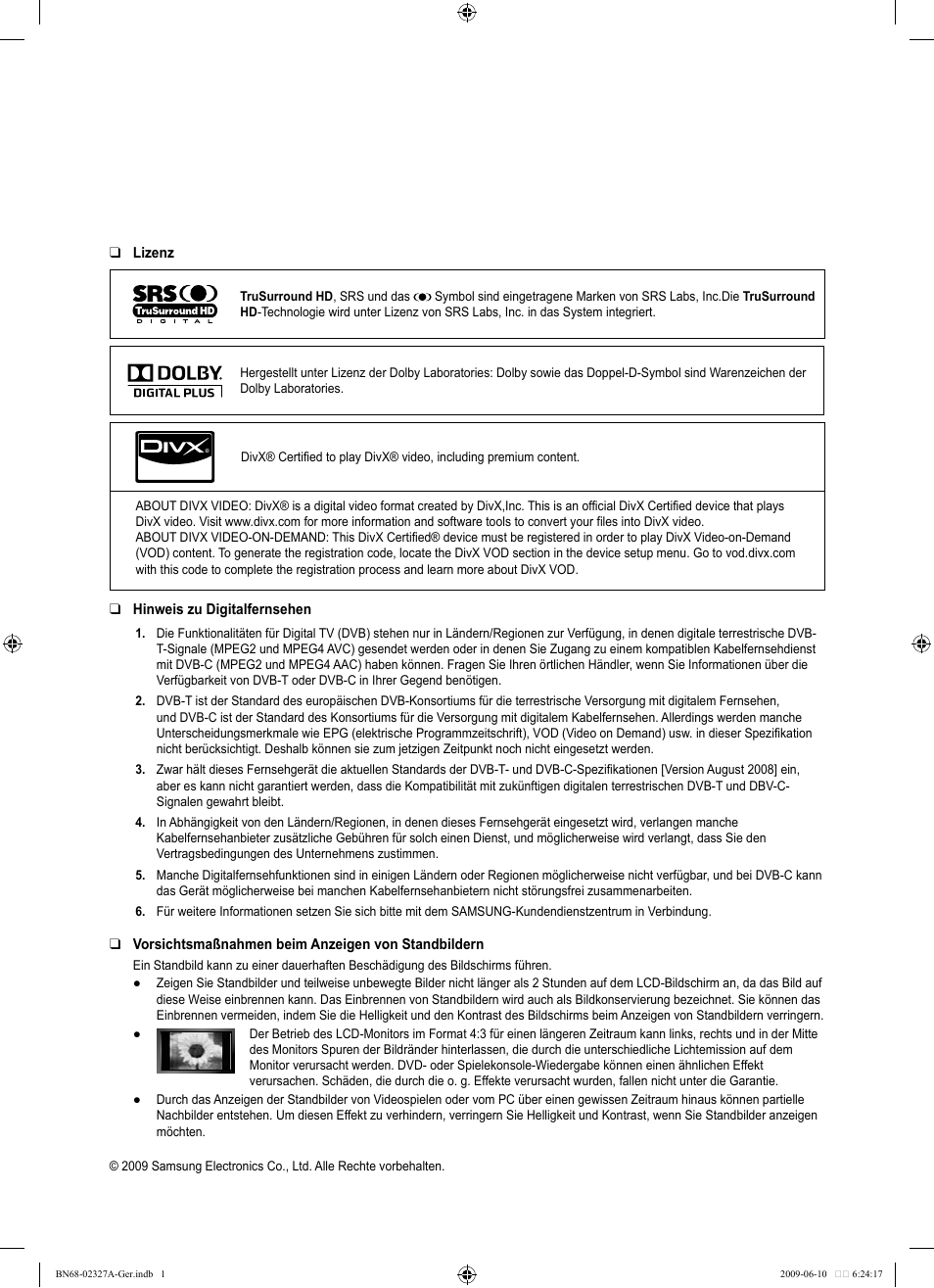 Samsung LE40B750U1P User Manual | Page 86 / 302