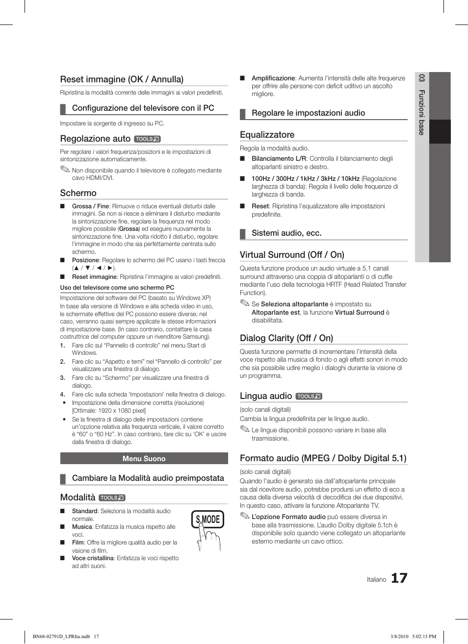 Subt. dual i-ii p.mode s.mode source, Hdmi, Ch list | Samsung LE46C579J1S User Manual | Page 164 / 198