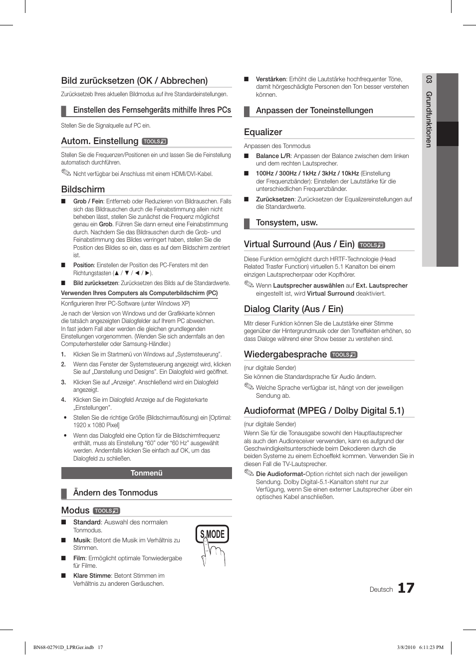 Subt. dual i-ii p.mode s.mode source, Hdmi, Ch list | Samsung LE46C579J1S User Manual | Page 66 / 198