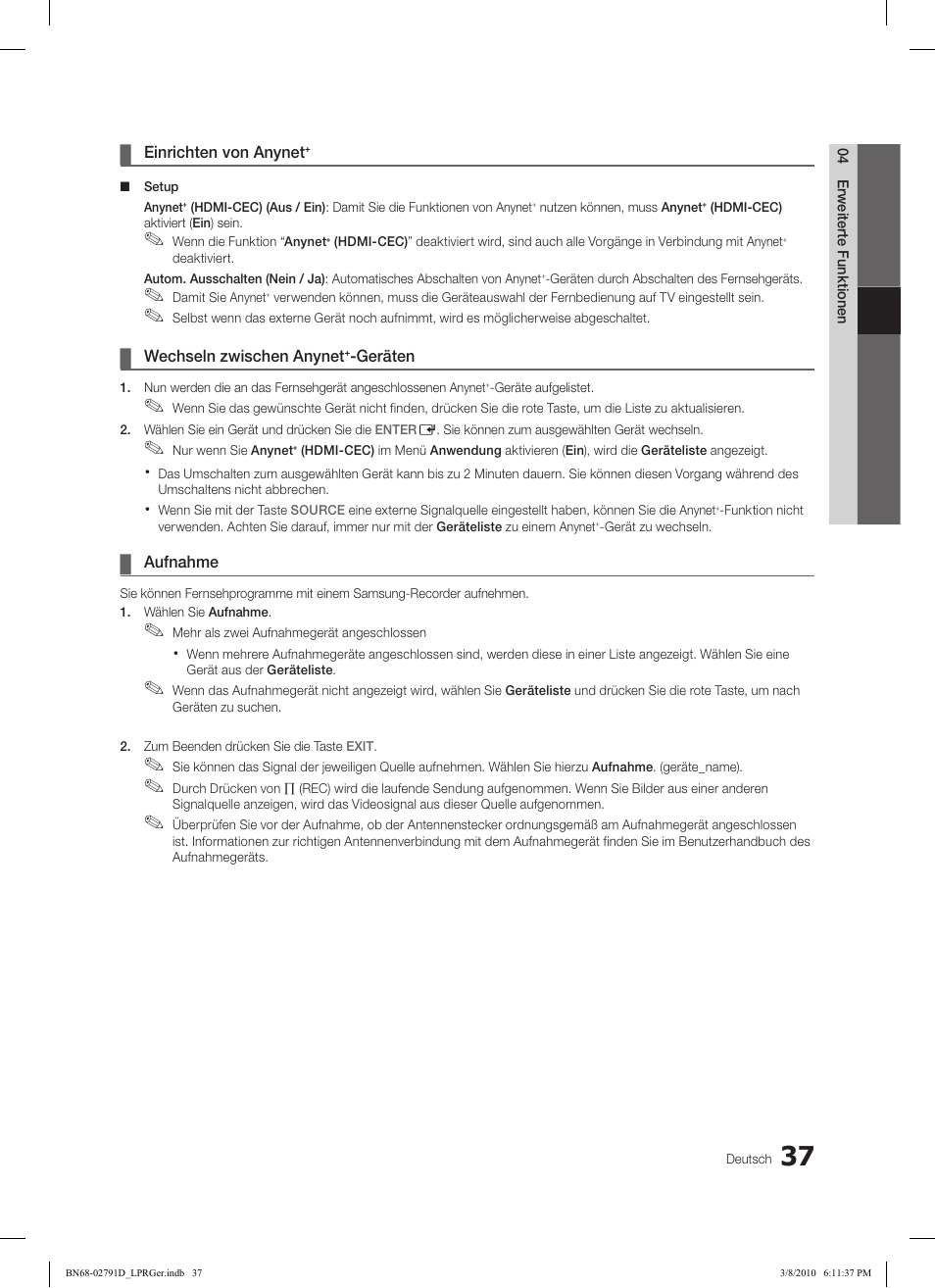Samsung LE46C579J1S User Manual | Page 86 / 198