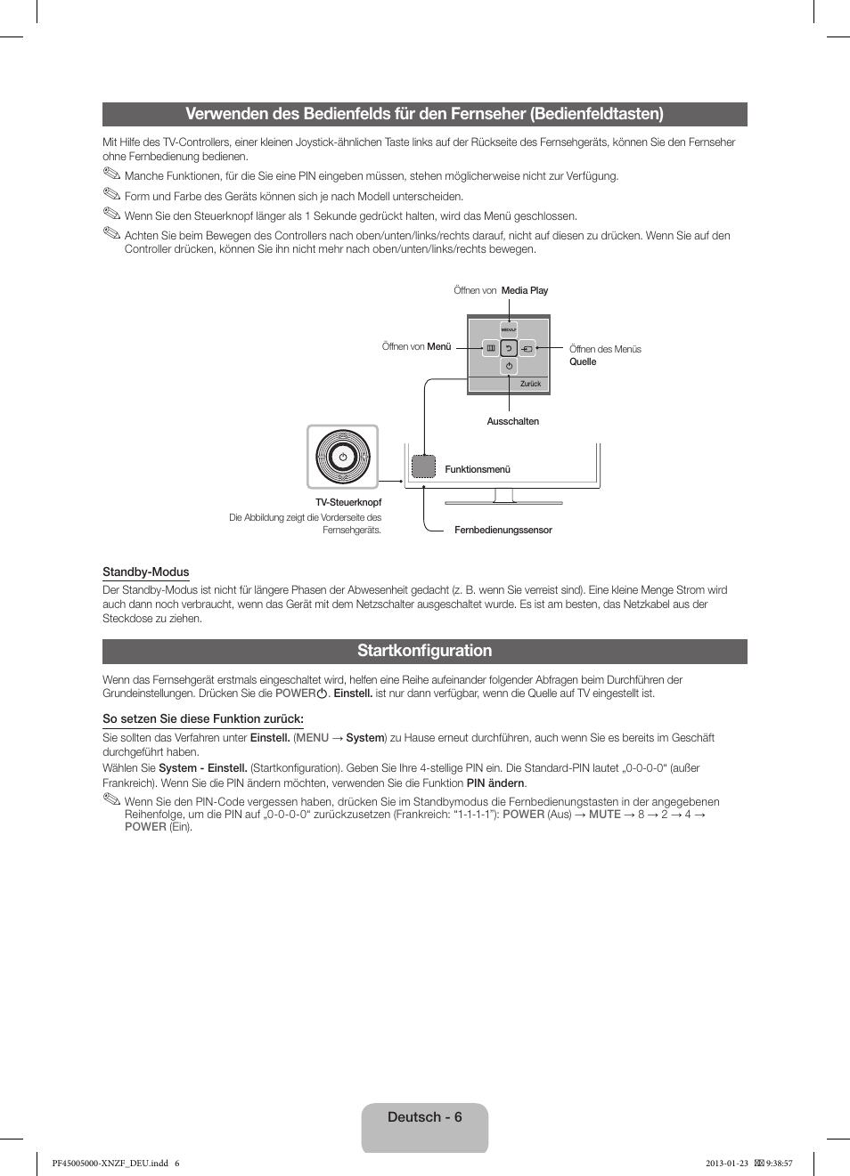 Startkonfiguration | Samsung PS51F5000AW User Manual | Page 42 / 73