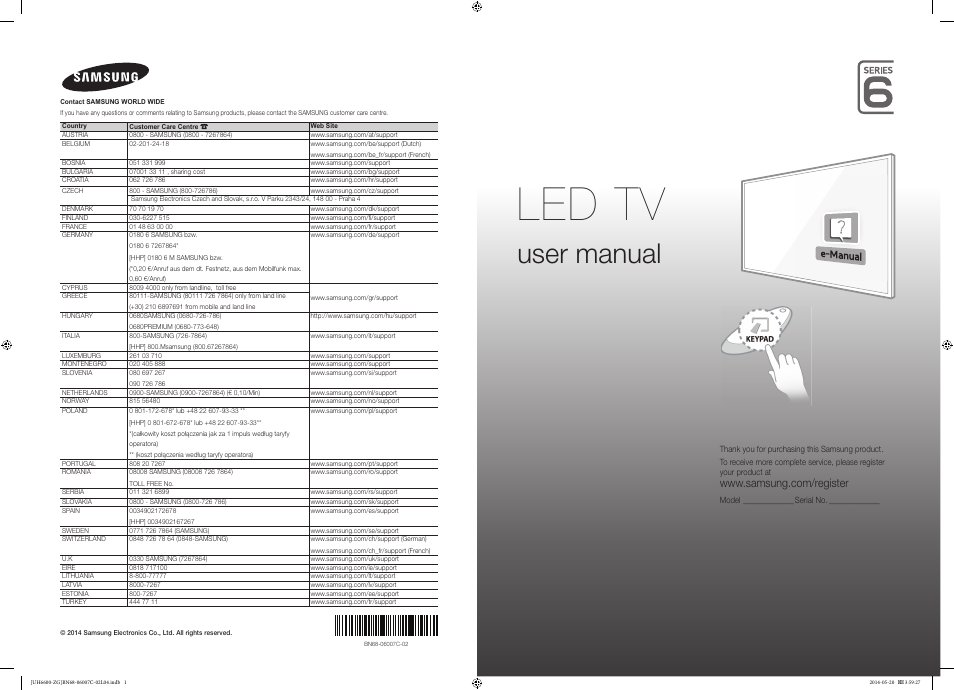 Samsung UE40H6740SV User Manual | 89 pages