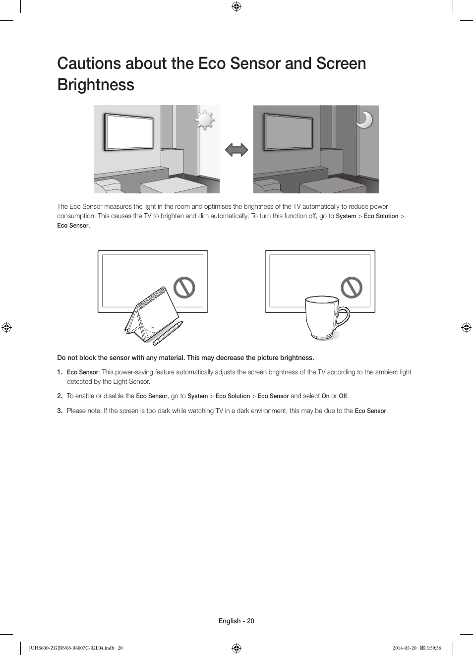 Samsung UE40H6740SV User Manual | Page 20 / 89