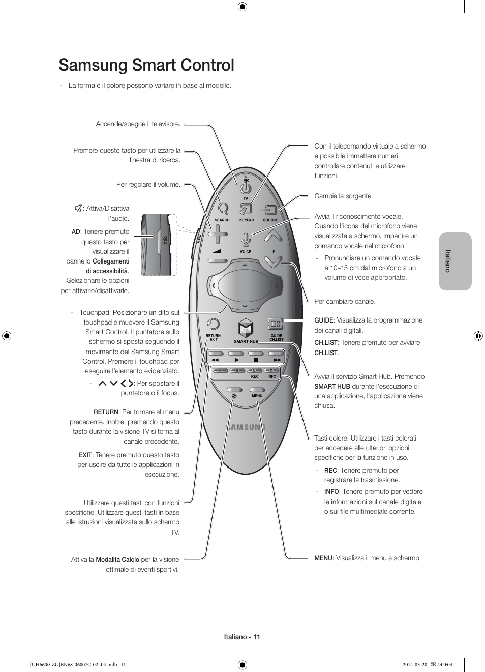 Samsung smart control | Samsung UE40H6740SV User Manual | Page 77 / 89