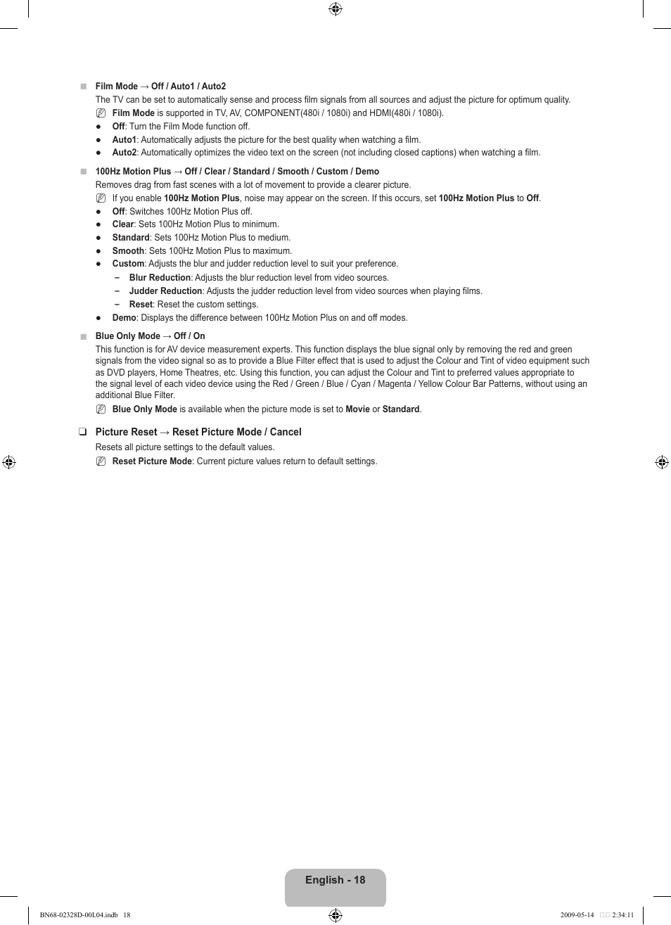 Samsung UE46B6000VP User Manual | Page 20 / 222