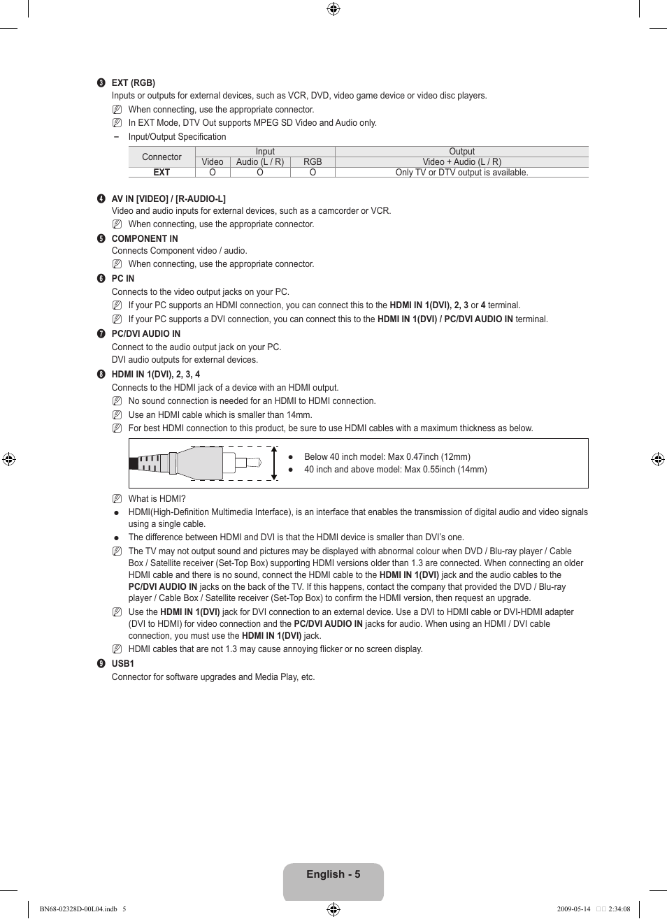 Samsung UE46B6000VP User Manual | Page 7 / 222