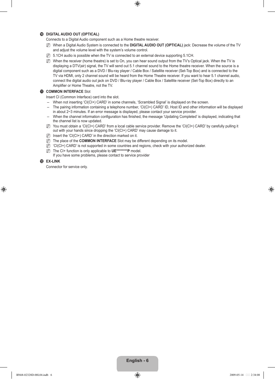 Samsung UE46B6000VP User Manual | Page 8 / 222