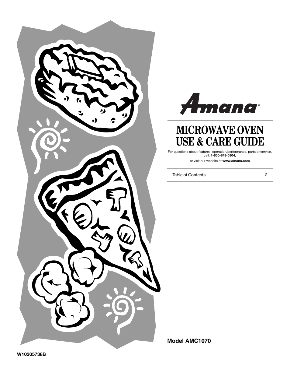 Amana AMC1070 User Manual | 12 pages