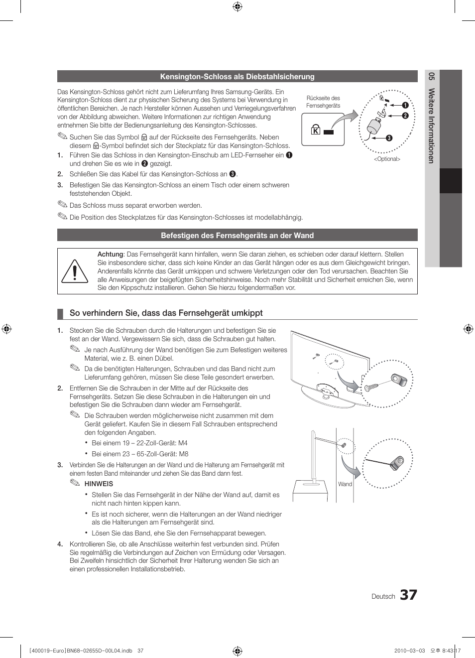 Samsung UE32C4000PW User Manual | Page 121 / 169