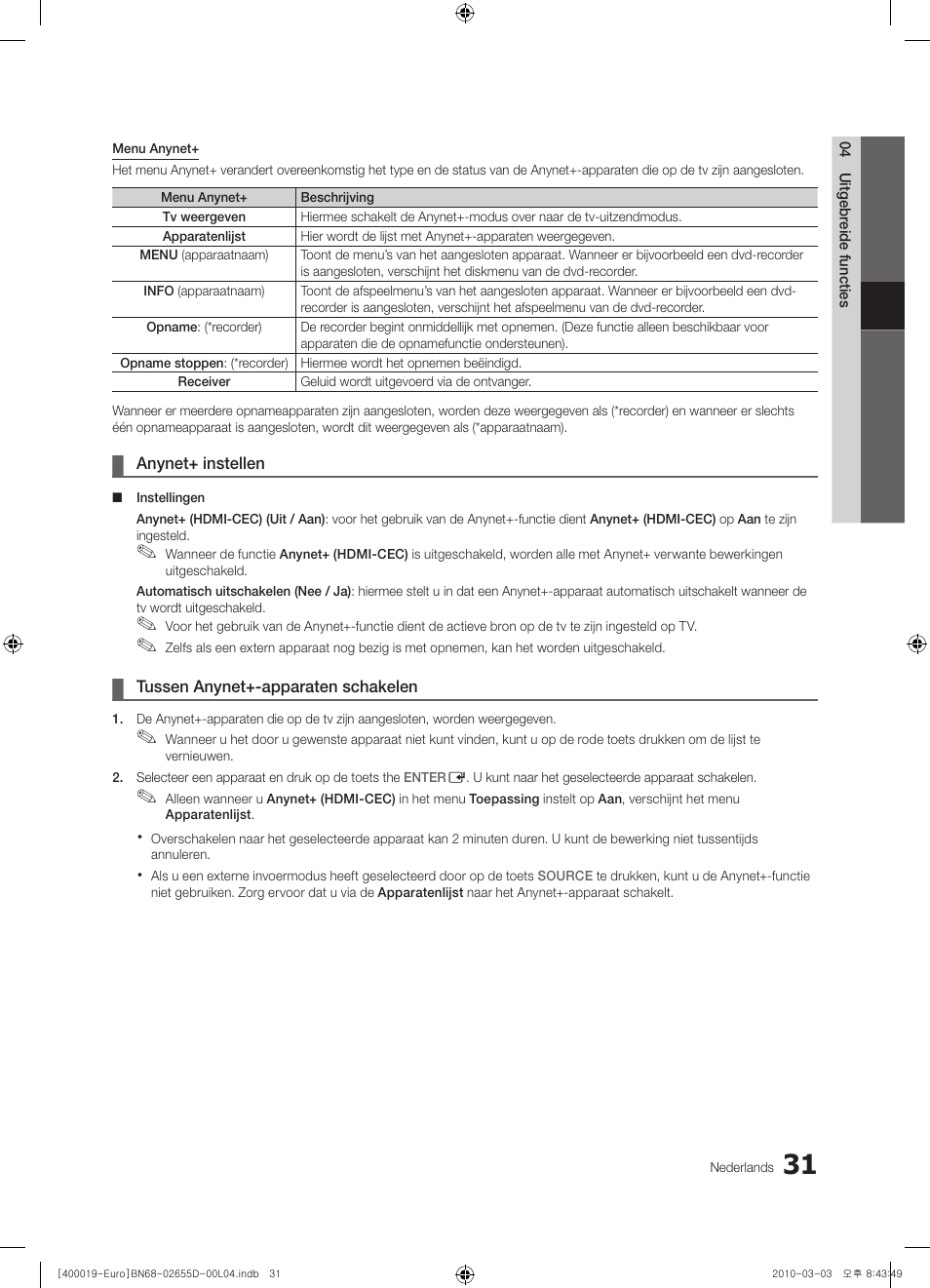 Samsung UE32C4000PW User Manual | Page 157 / 169