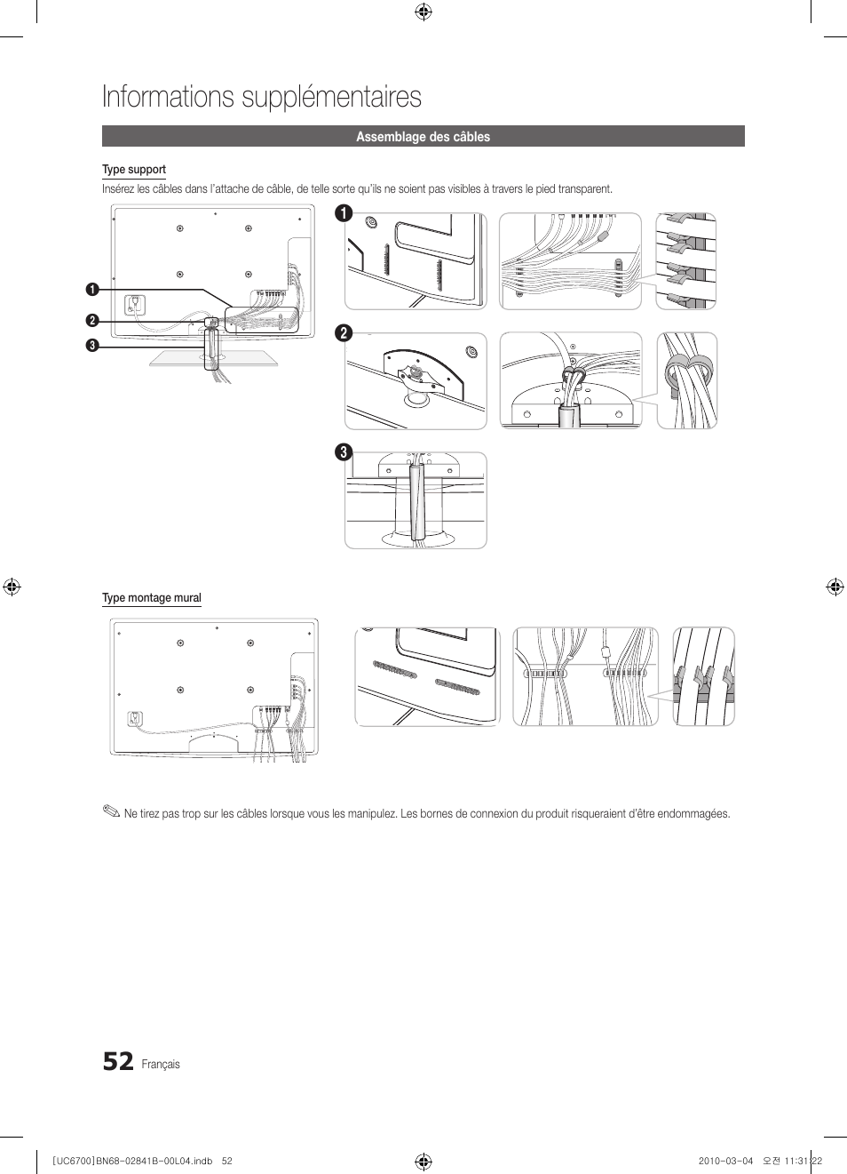 Informations supplémentaires | Samsung UE37C6730US User Manual | Page 112 / 241