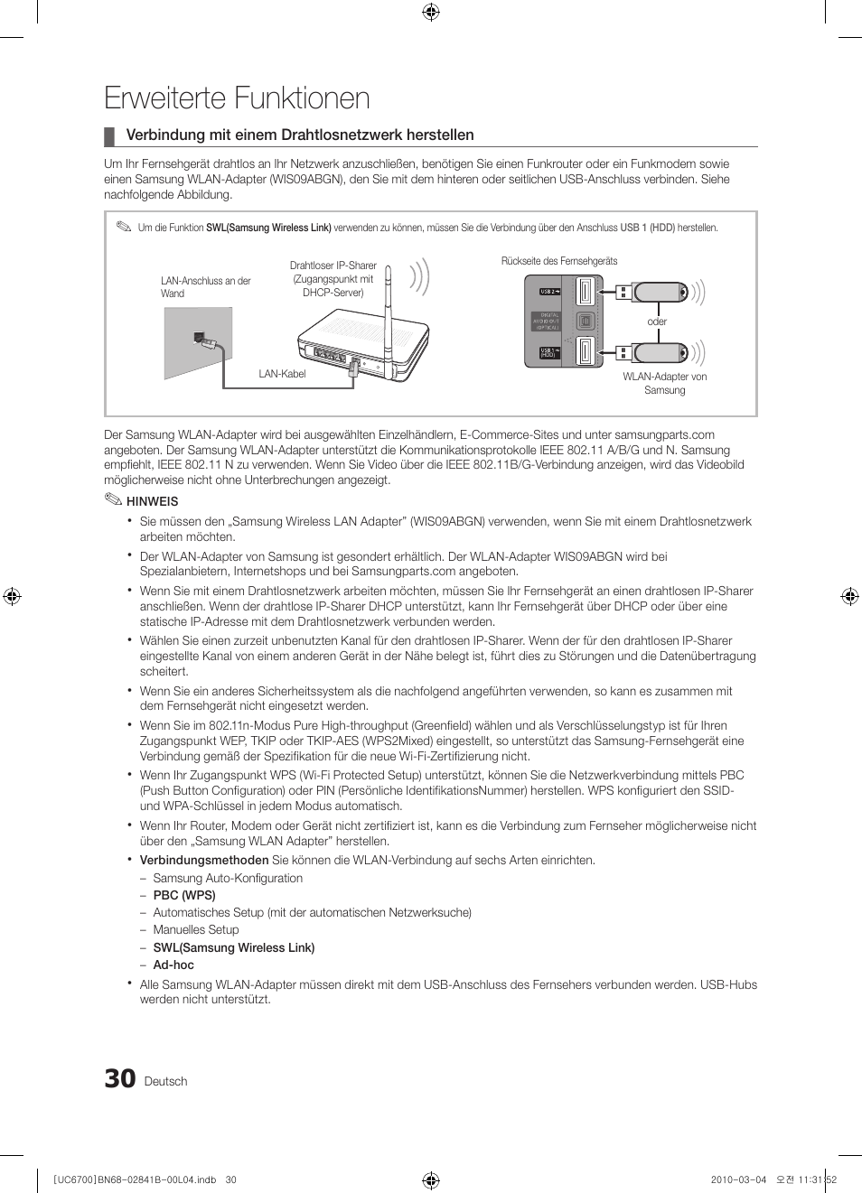 Erweiterte funktionen | Samsung UE37C6730US User Manual | Page 150 / 241