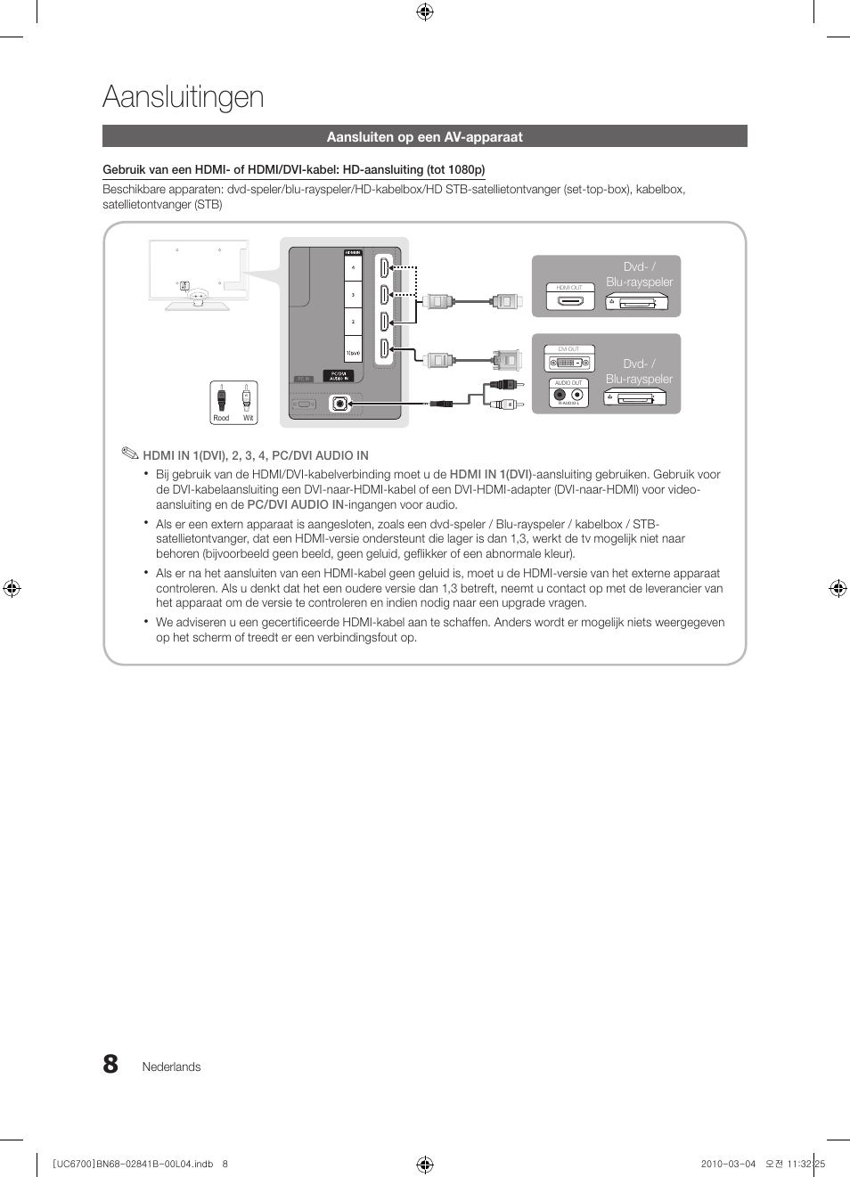 Aansluitingen | Samsung UE37C6730US User Manual | Page 188 / 241