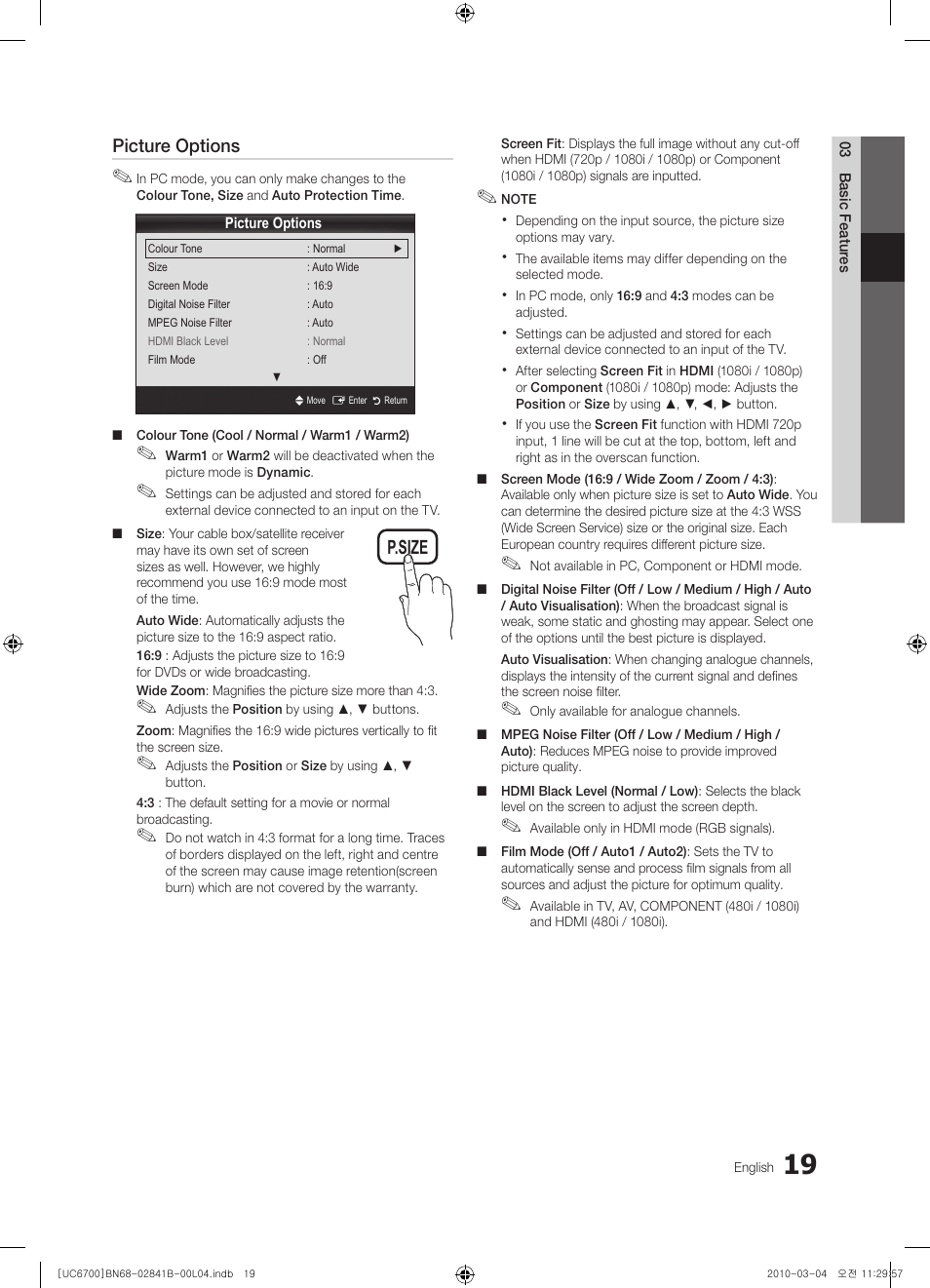 Samsung UE37C6730US User Manual | Page 19 / 241