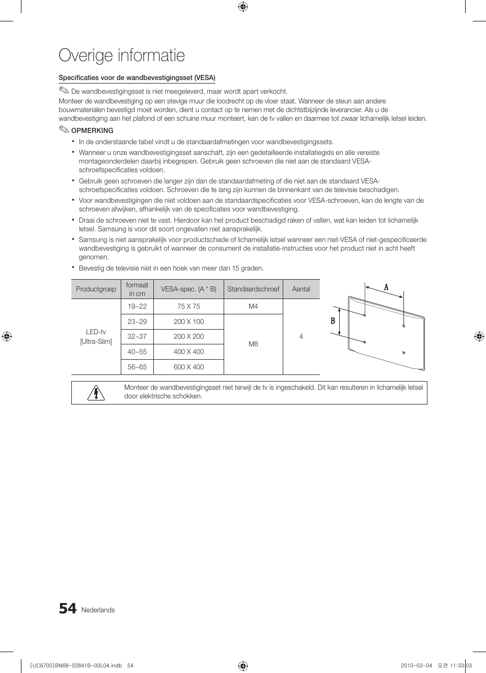 Overige informatie | Samsung UE37C6730US User Manual | Page 234 / 241
