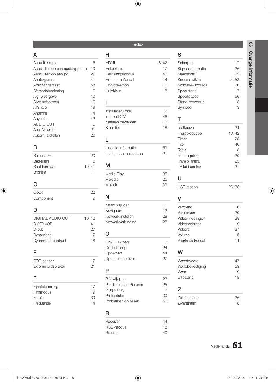 Samsung UE37C6730US User Manual | Page 241 / 241