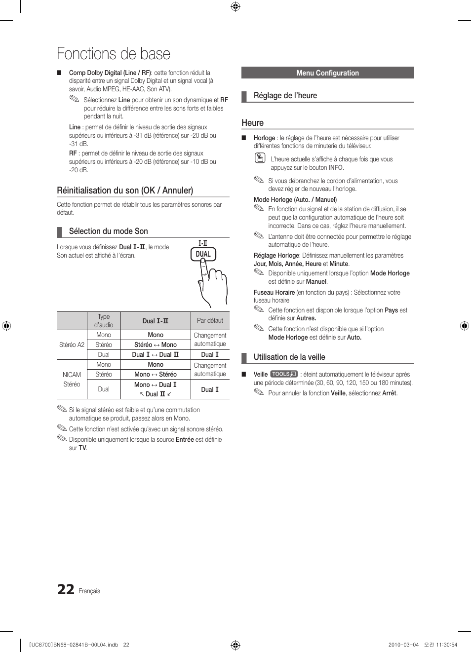 Fonctions de base | Samsung UE37C6730US User Manual | Page 82 / 241