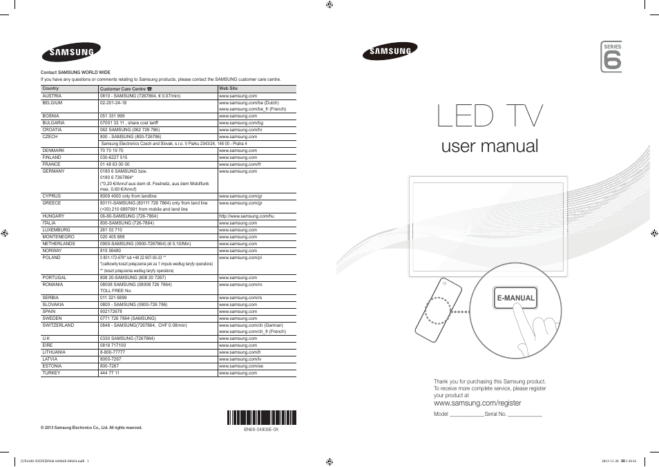 Samsung UE40F6100AW User Manual | 81 pages