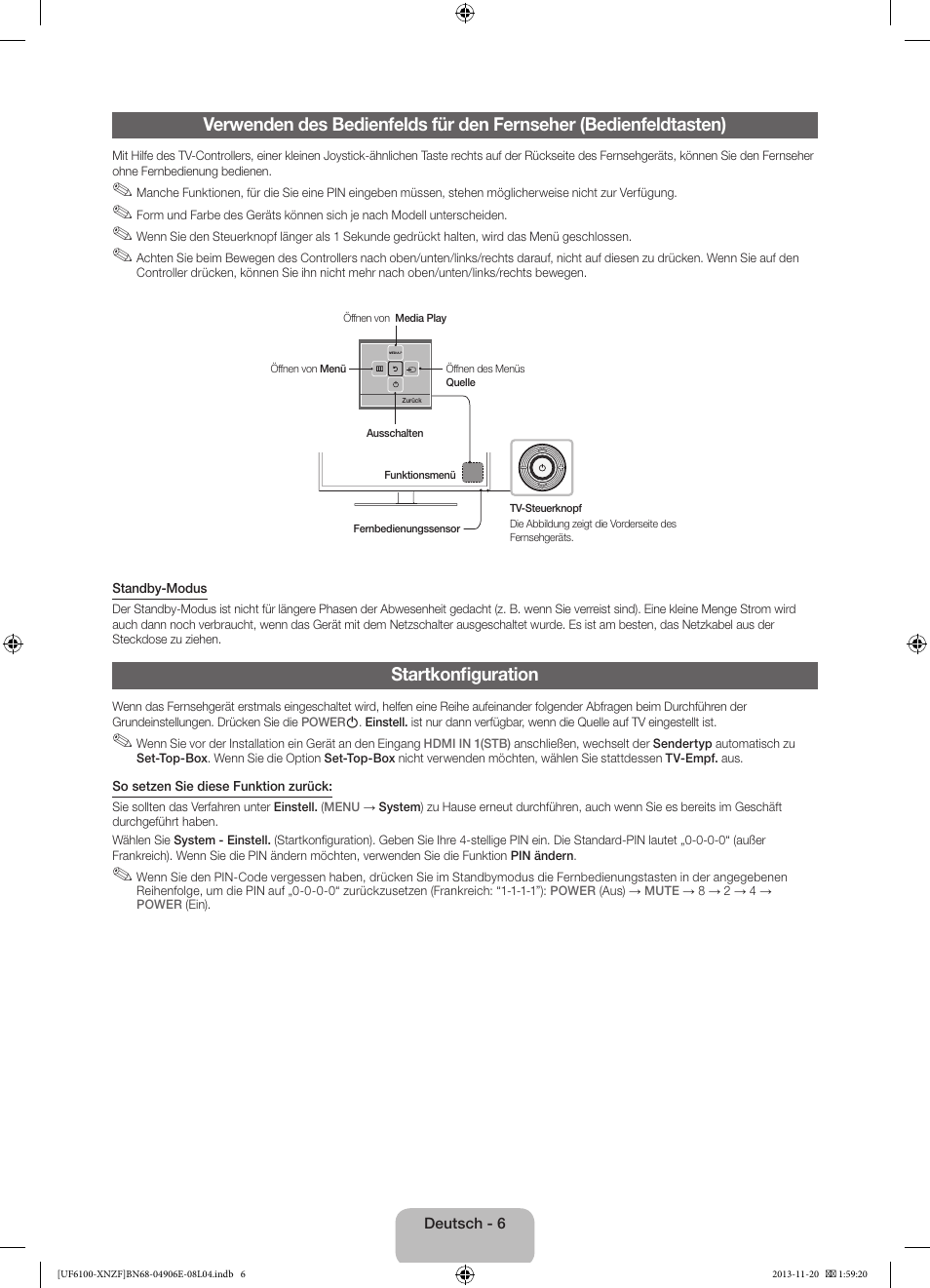 Startkonfiguration | Samsung UE40F6100AW User Manual | Page 46 / 81
