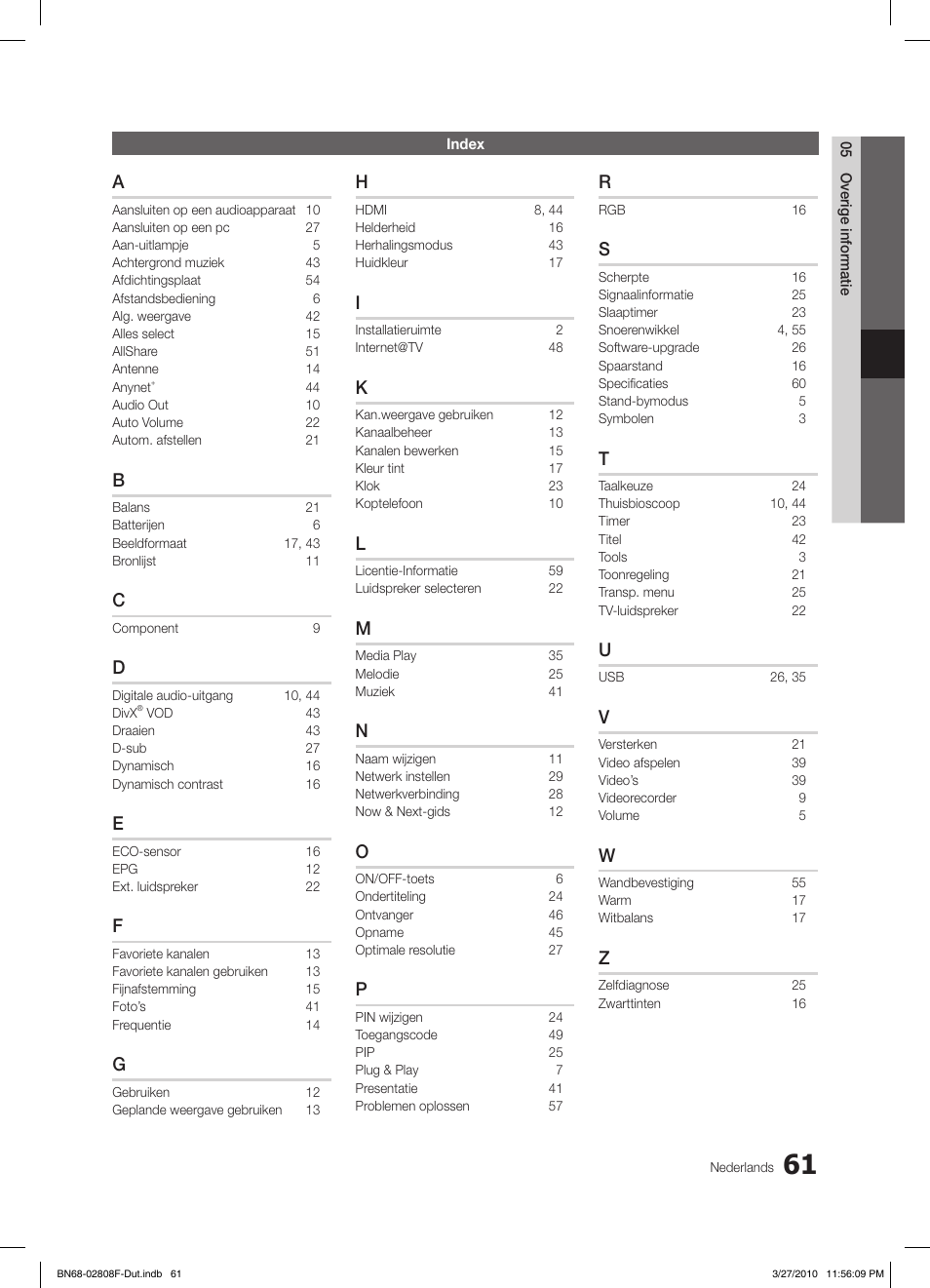 Samsung LE40C750R2W User Manual | Page 244 / 245