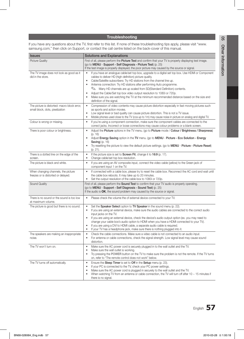 Samsung LE40C750R2W User Manual | Page 57 / 245