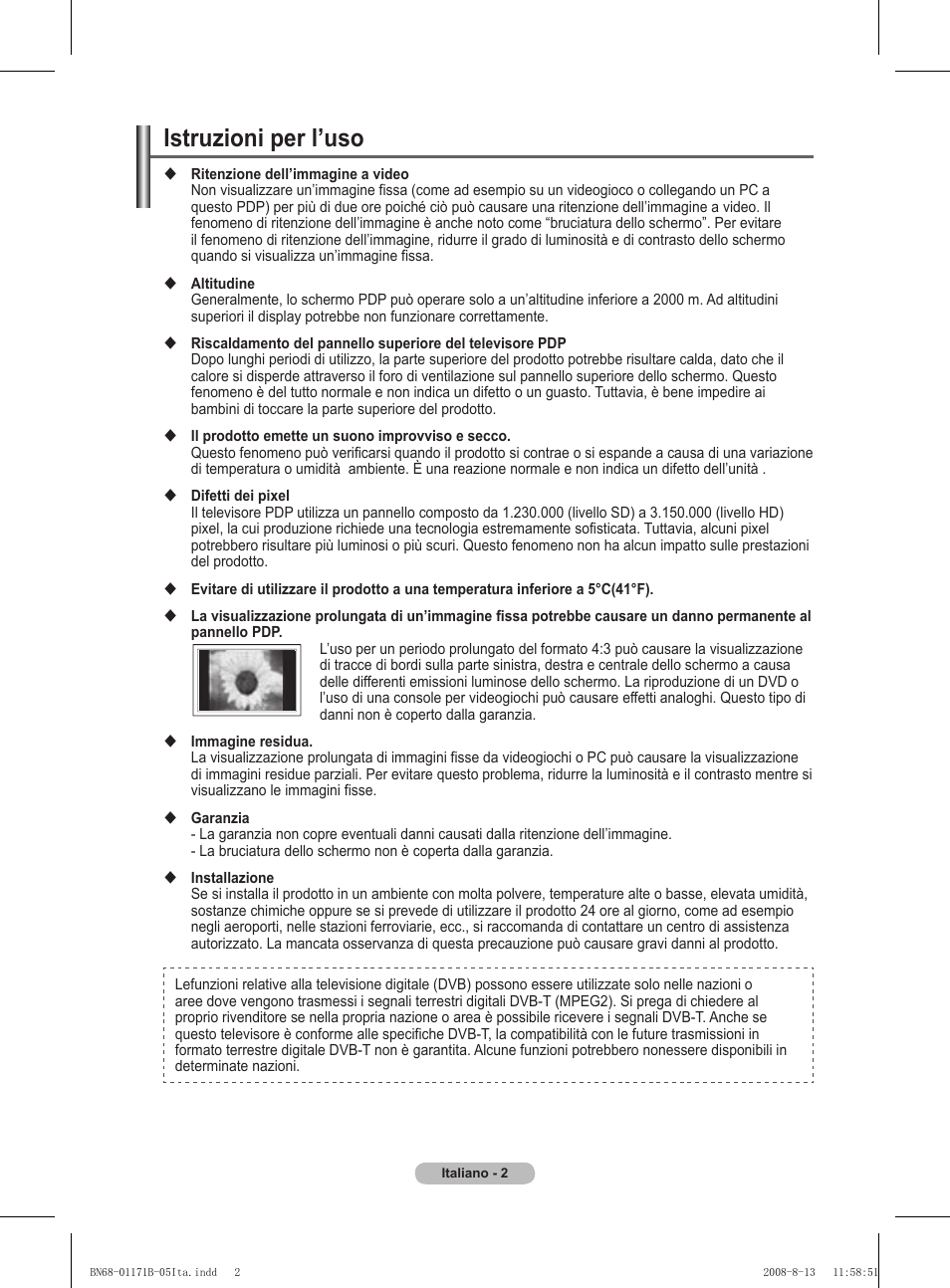 Istruzioni per l’uso | Samsung PS50A417C2D User Manual | Page 241 / 477