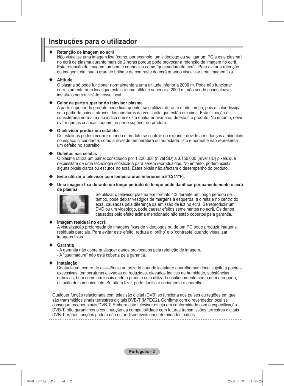 Instruções para o utilizador | Samsung PS50A417C2D User Manual | Page 360 / 477