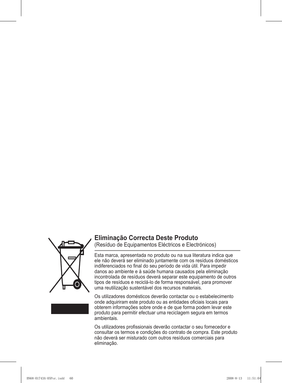 Eliminação correcta deste produto | Samsung PS50A417C2D User Manual | Page 418 / 477