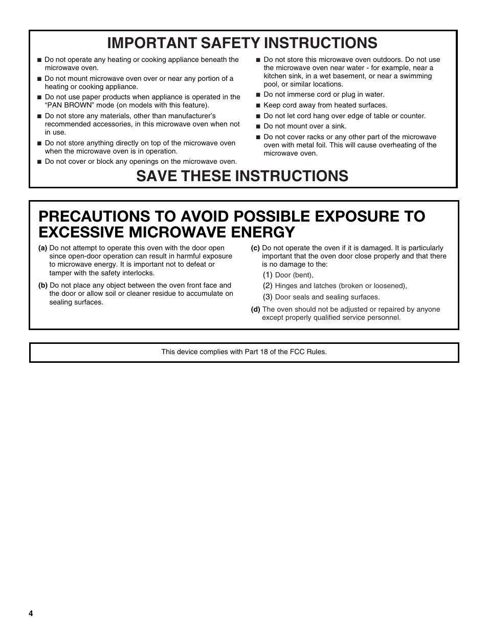 Amana AMC7159TA User Manual | Page 4 / 20