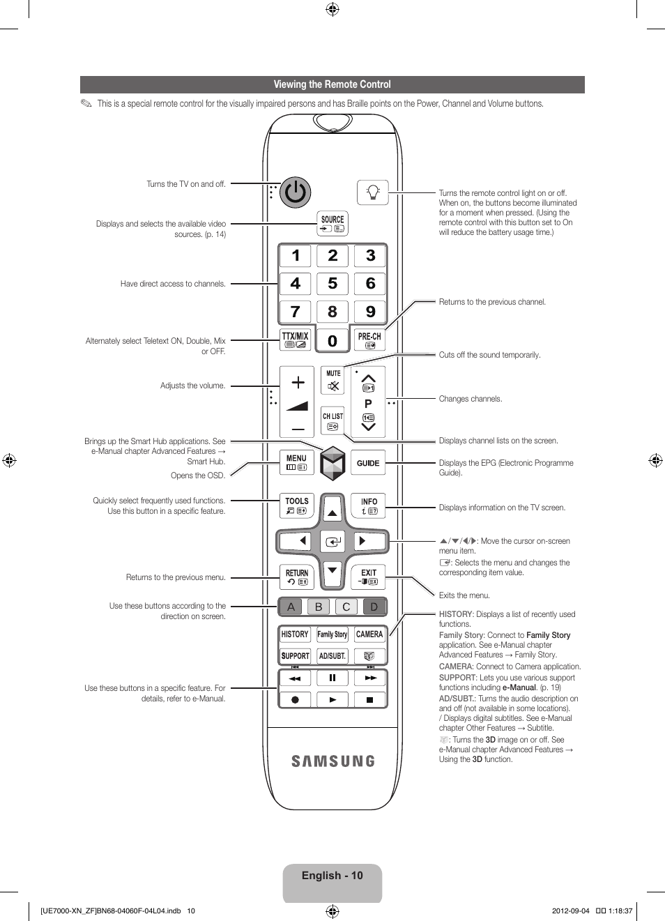 Samsung UE55ES7000S User Manual | Page 10 / 93