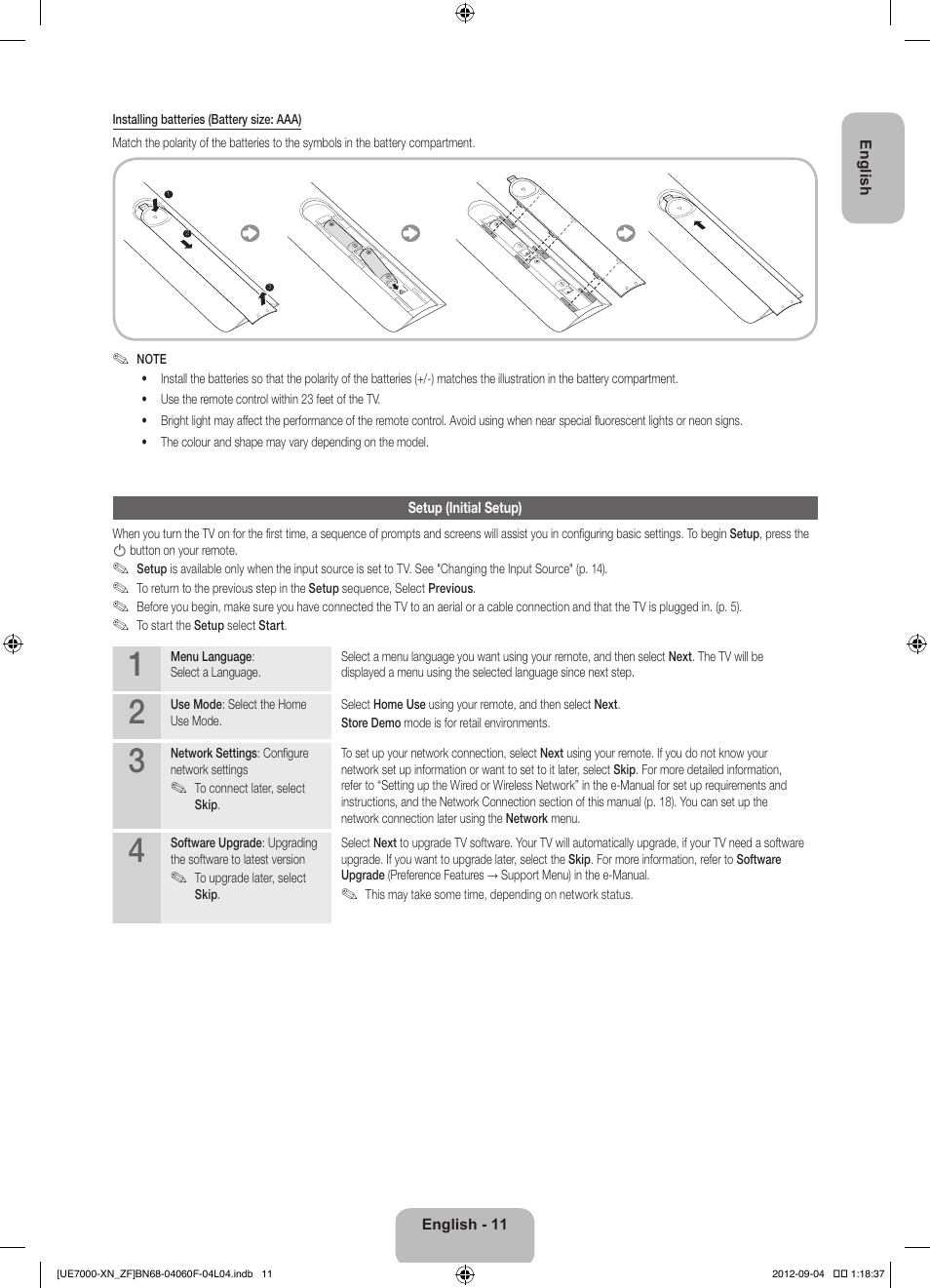 Samsung UE55ES7000S User Manual | Page 11 / 93
