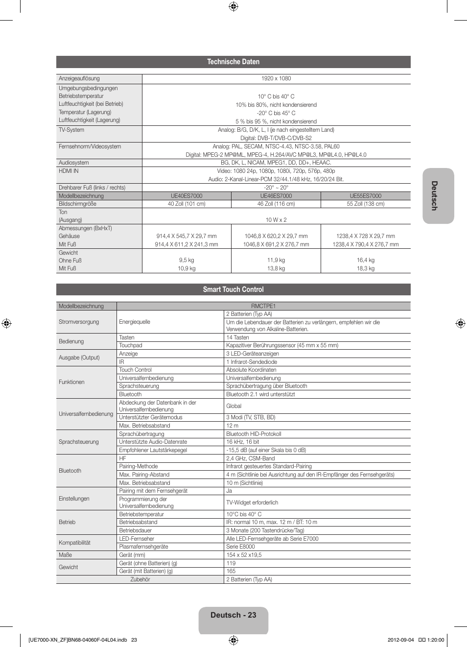 Samsung UE55ES7000S User Manual | Page 69 / 93