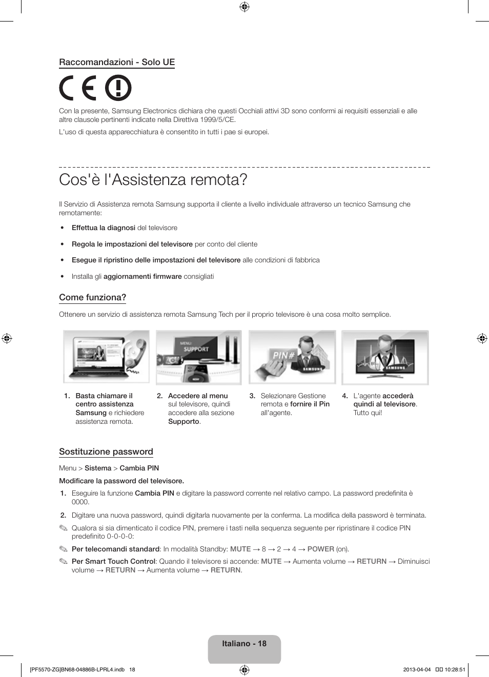Cos'è l'assistenza remota | Samsung PS60F5570SS User Manual | Page 90 / 97