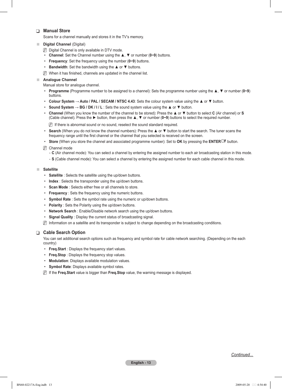 Samsung PS50B679S1S User Manual | Page 13 / 339