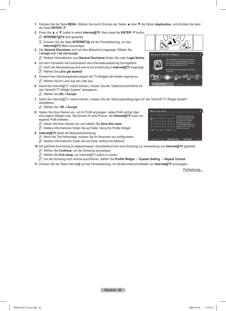 Fortsetzung | Samsung PS50B679S1S User Manual | Page 153 / 339