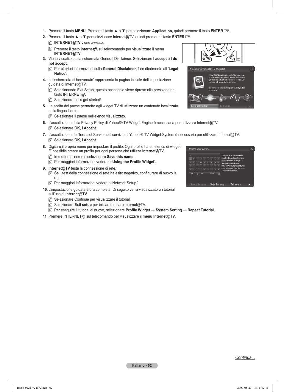 Continua | Samsung PS50B679S1S User Manual | Page 317 / 339