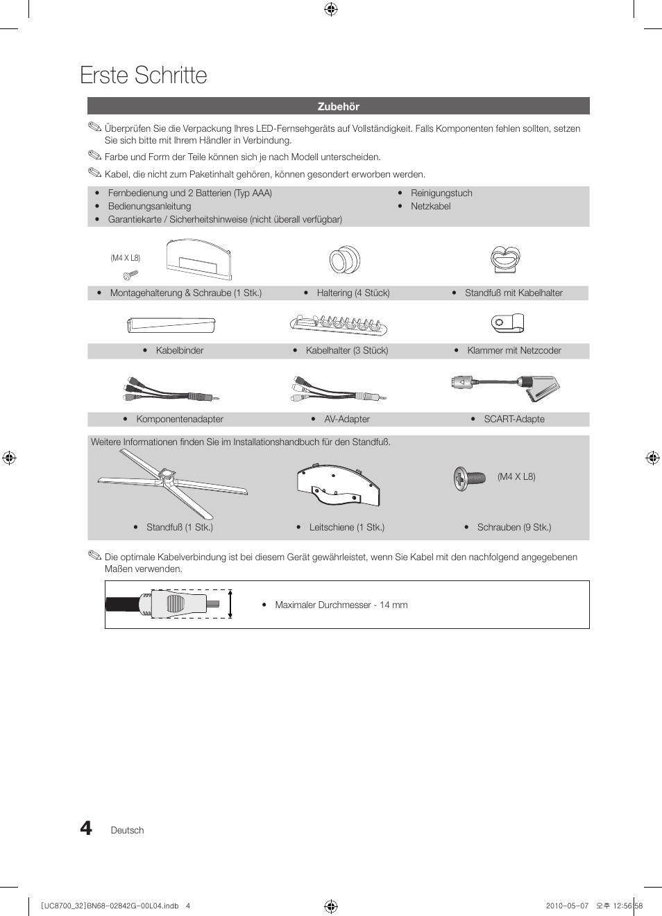 Erste schritte | Samsung UE32C8700XS User Manual | Page 128 / 249