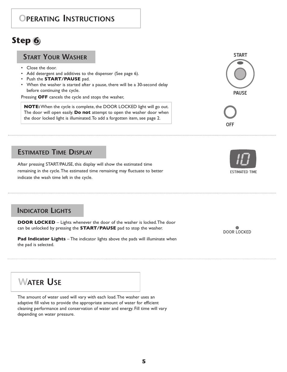 Step 6, Perating, Nstructions | Ater | Amana NAH6800 User Manual | Page 6 / 32