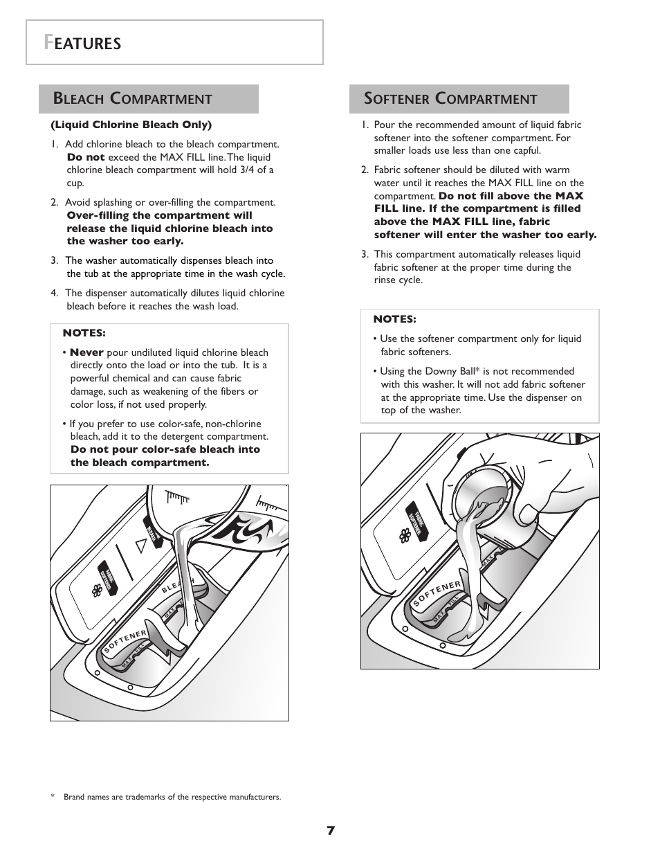 Eatures, Leach, Ompartment | Oftener | Amana NAH6800 User Manual | Page 8 / 32