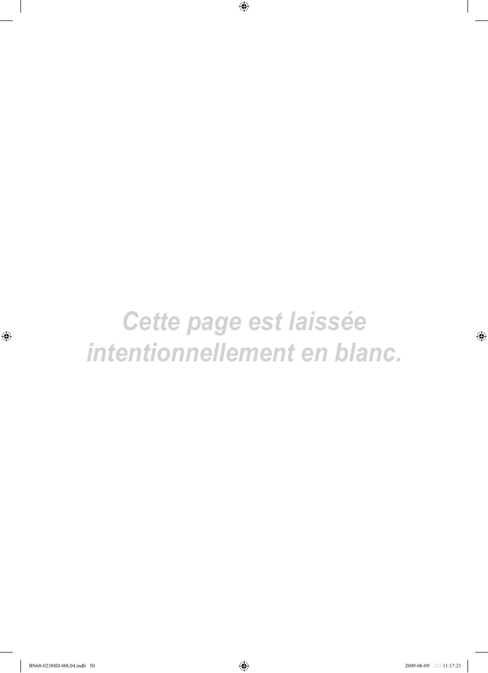 Cette page est laissée intentionnellement en blanc | Samsung UE37B6000VP User Manual | Page 166 / 223
